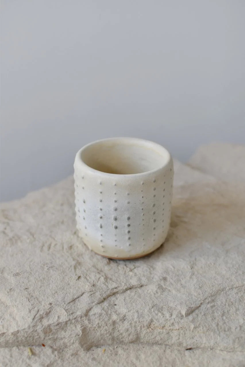 Custom ceramic espresso cup inspired by the sea urchin, handcrafted by OWO Ceramics