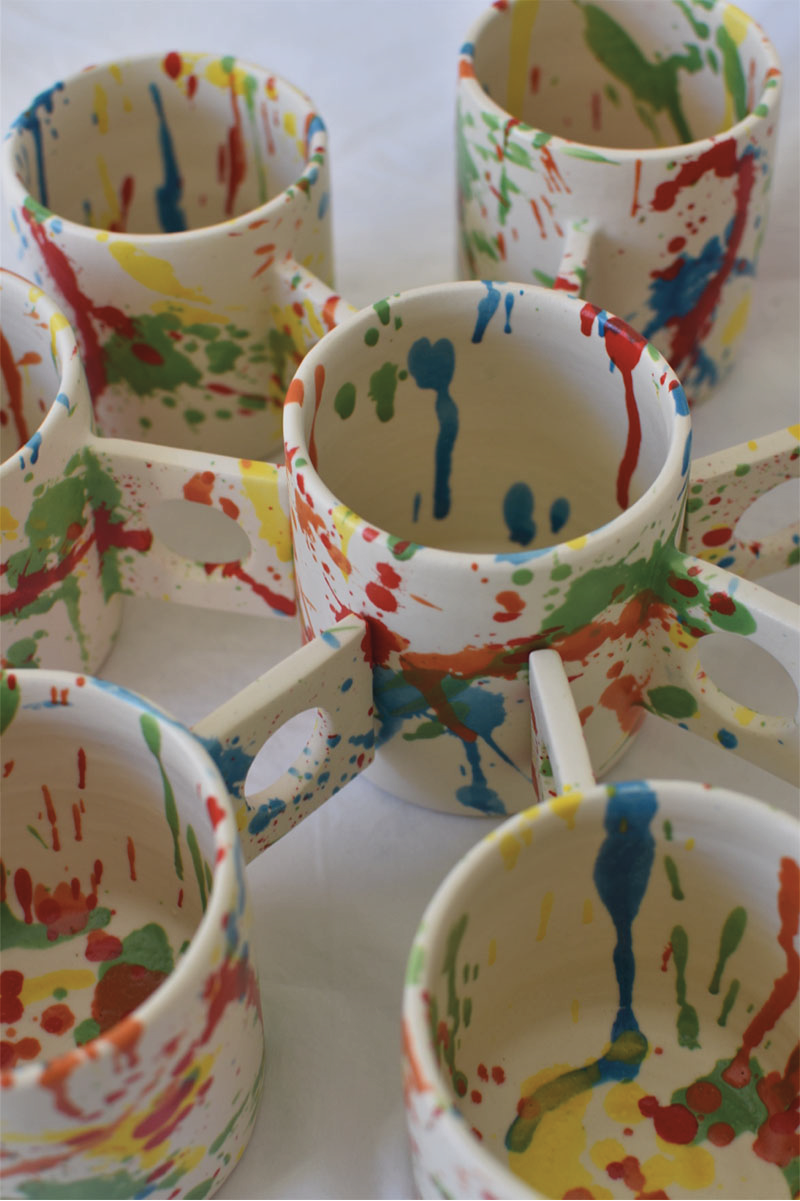 Custom ceramic mugs by OWO ceramics for Miami's jewerly brand Èliou