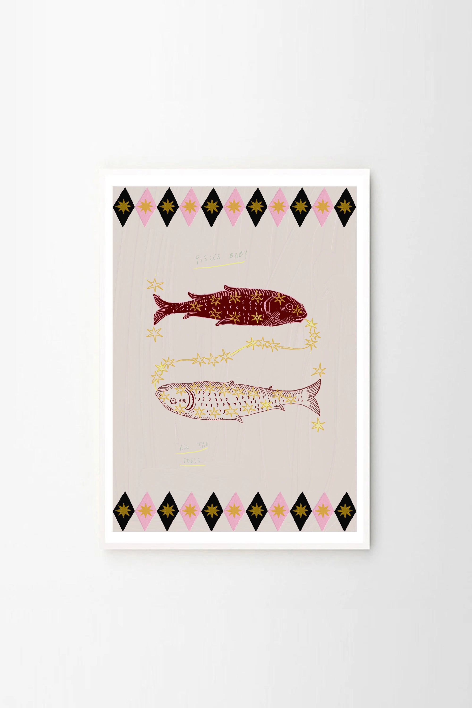 Pisces astrology art print by Leticia Gagetti