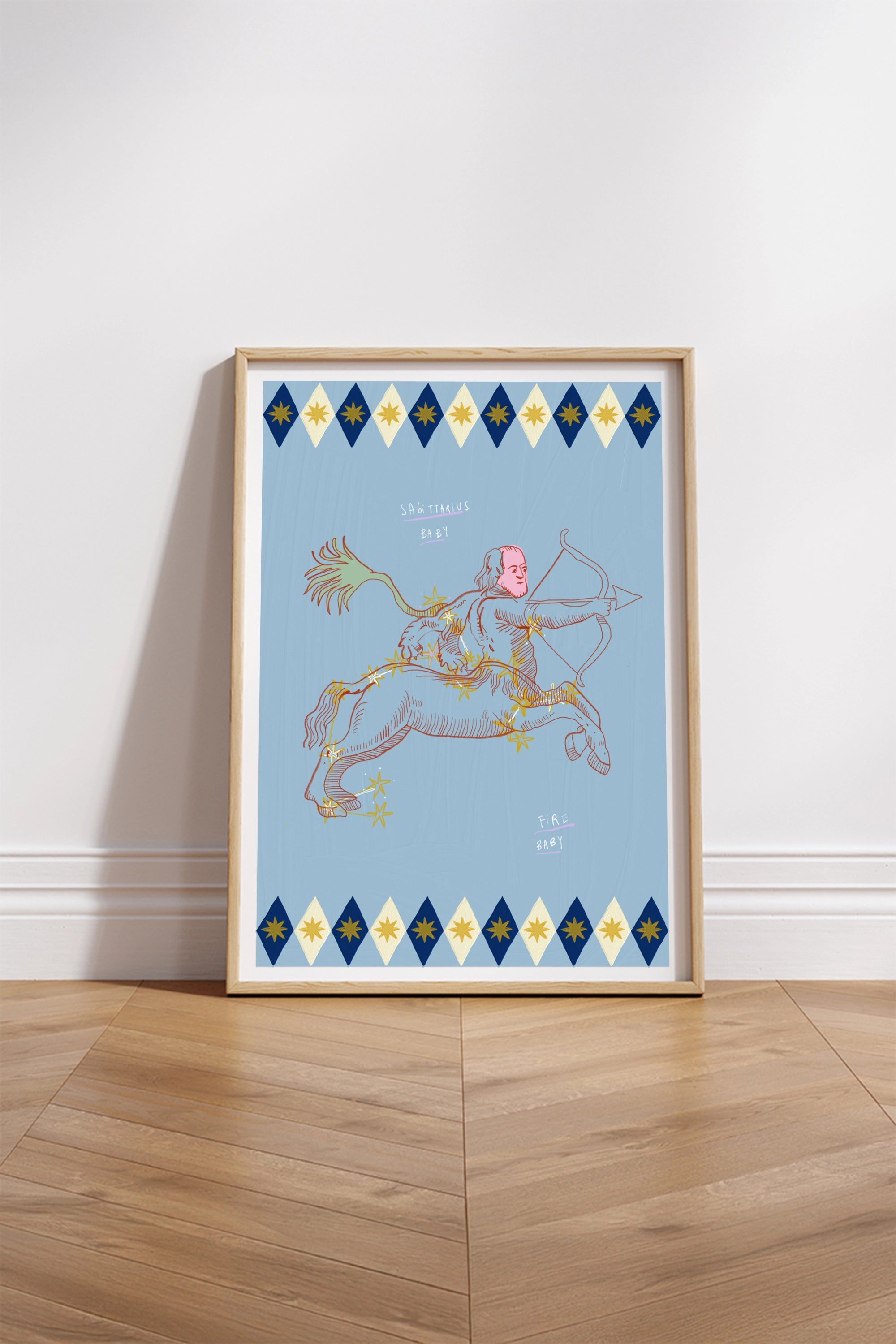 Sagittarius astrology art print by Leticia Gagetti