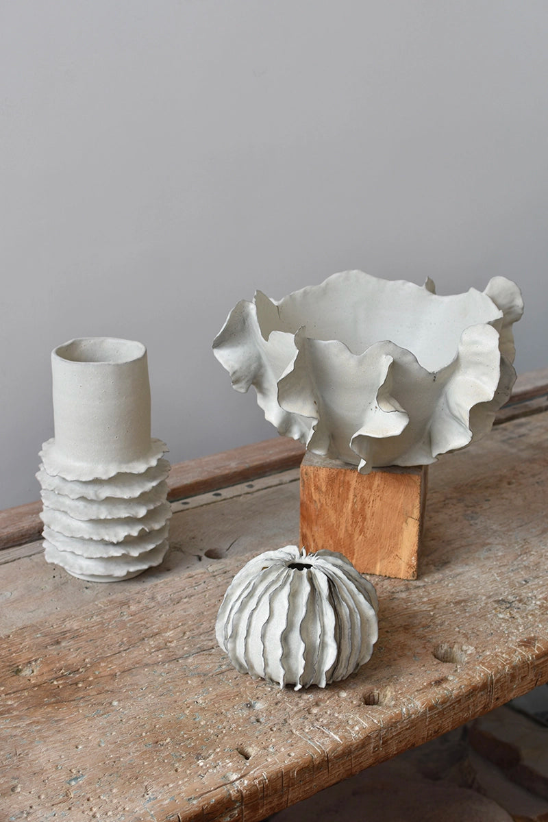 Handmade coastal vases by OWO Ceramics