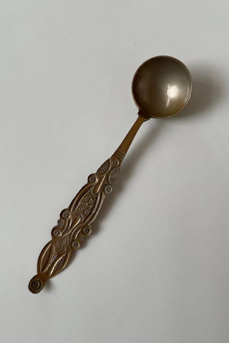 Handmade Bolivian folklore art vintage tea spoons