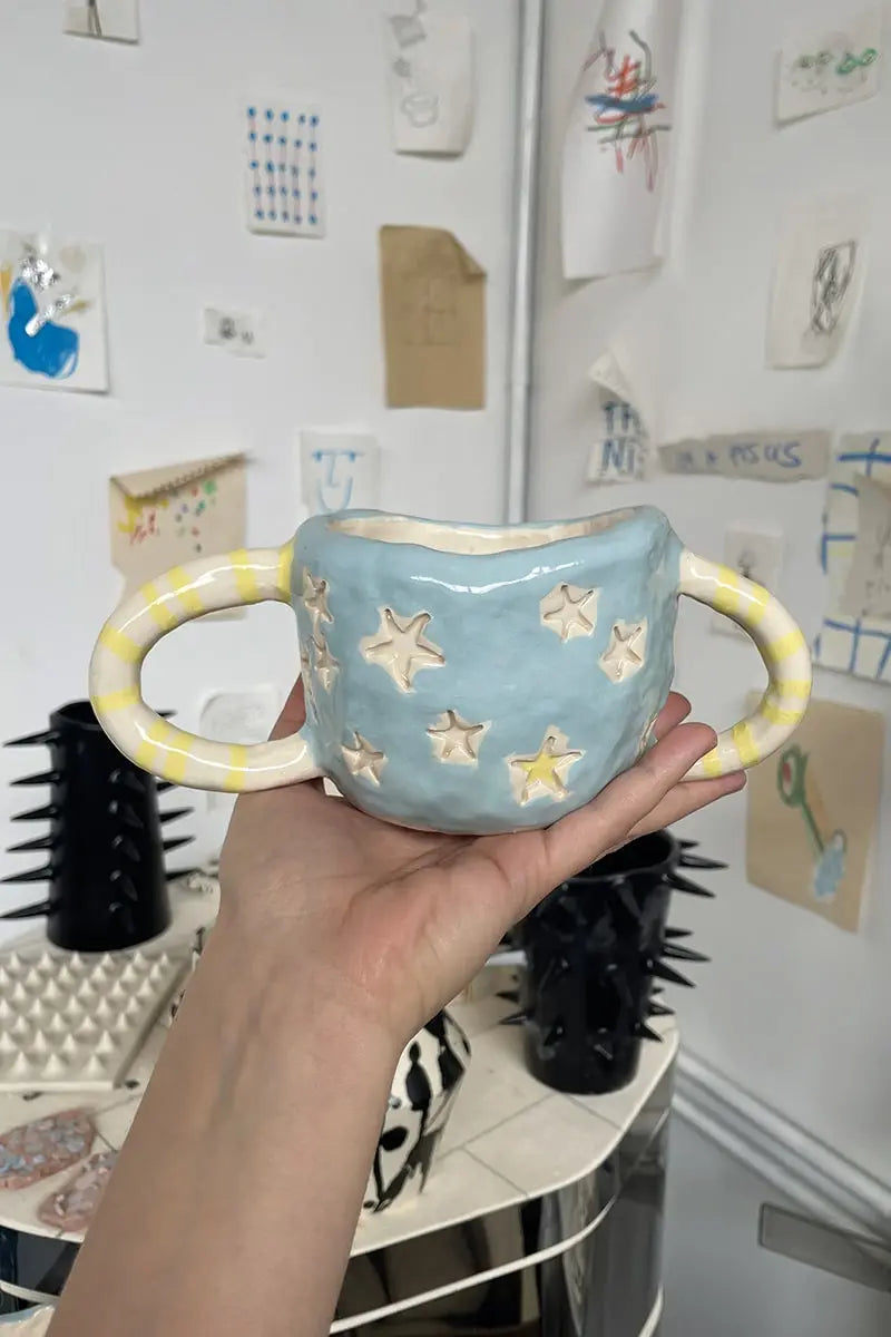 Ceramic mug hand-built by student at OWO’s pottery class in Buenos Aires