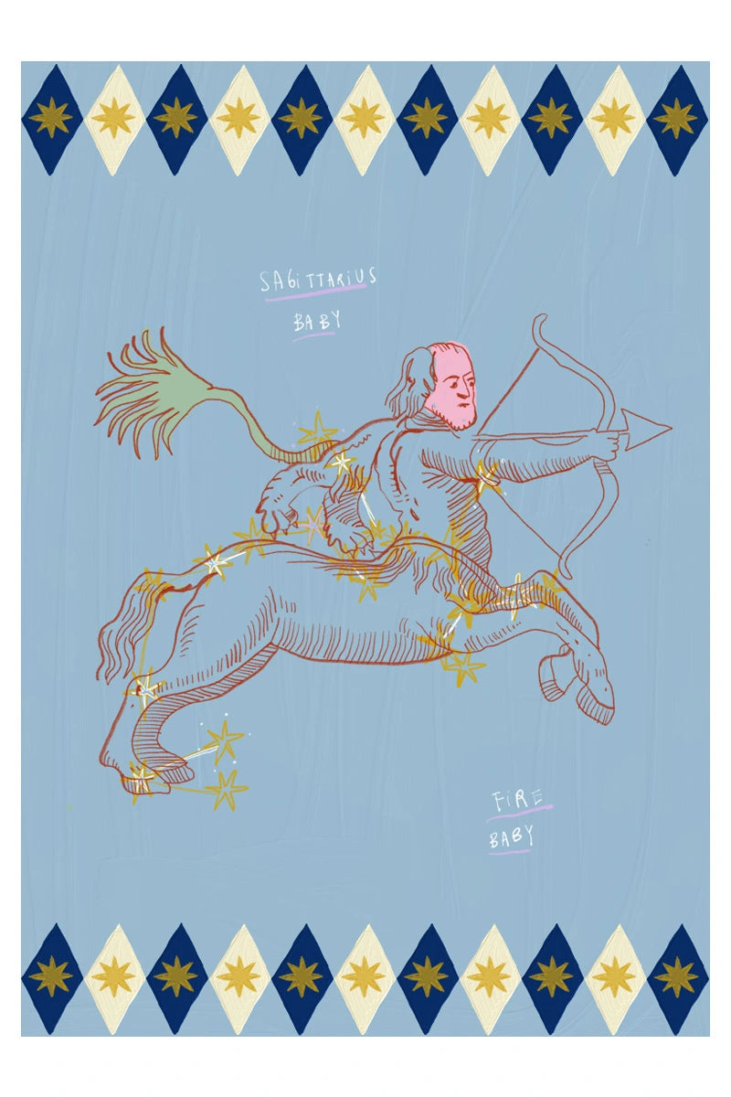 Sagittarius zodiac sign poster by Leticia Gagetti