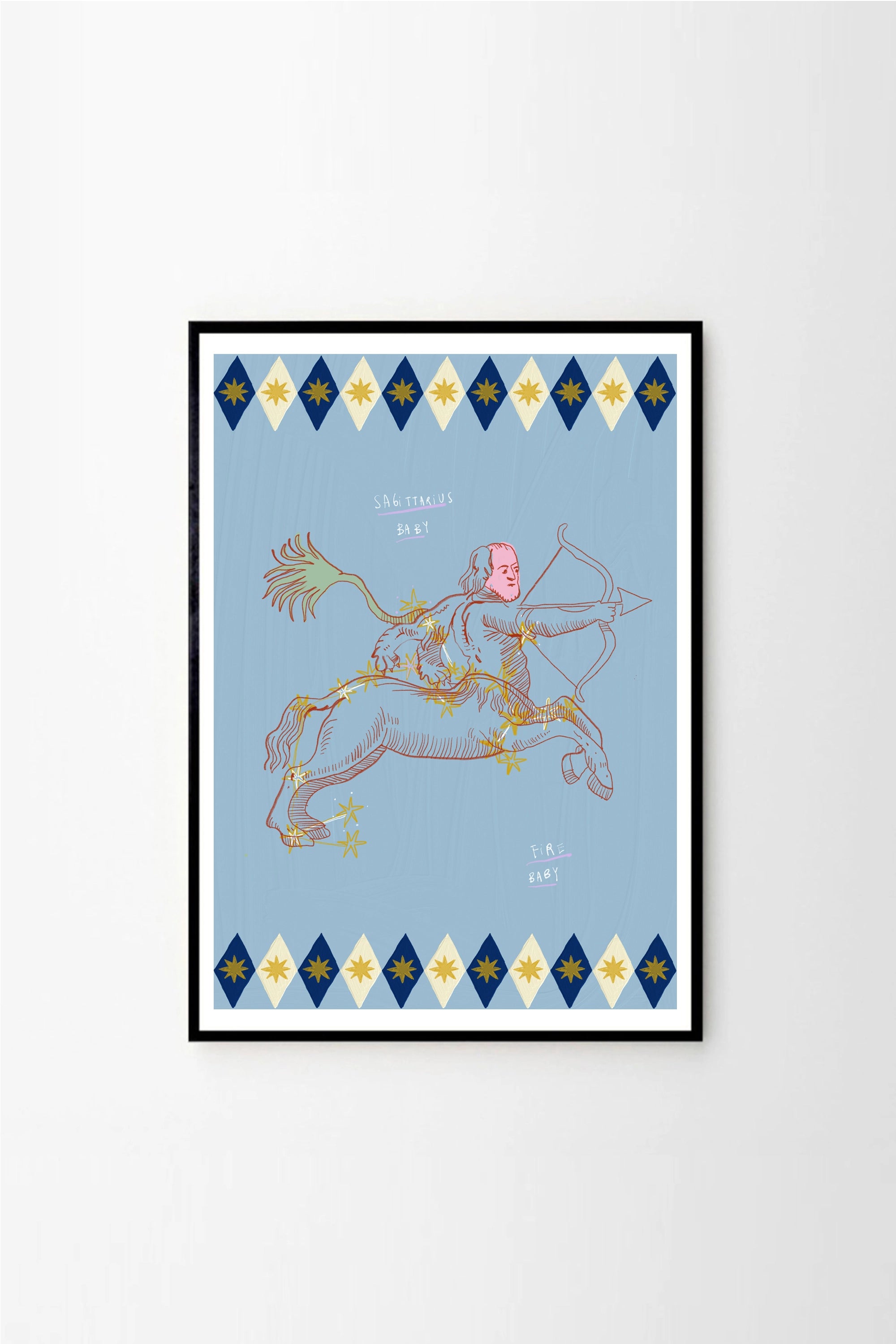 Sagittarius zodiac sign art poster by Leticia Gagetti