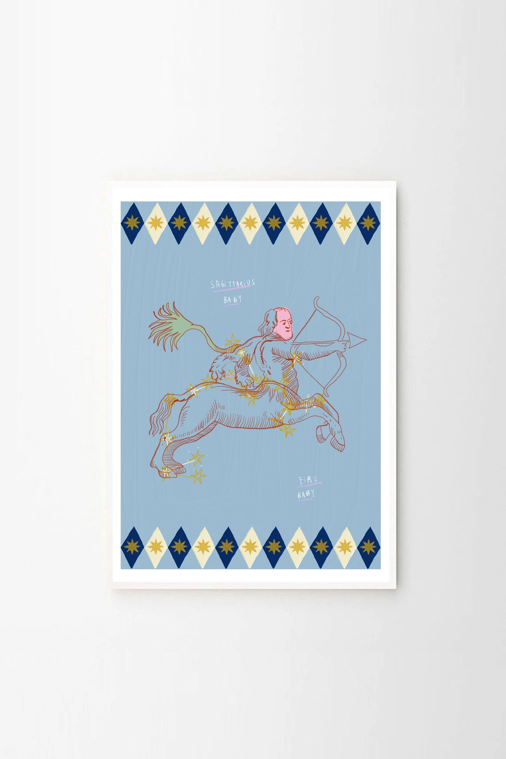 Sagittarius astrology art poster by Leticia Gagetti