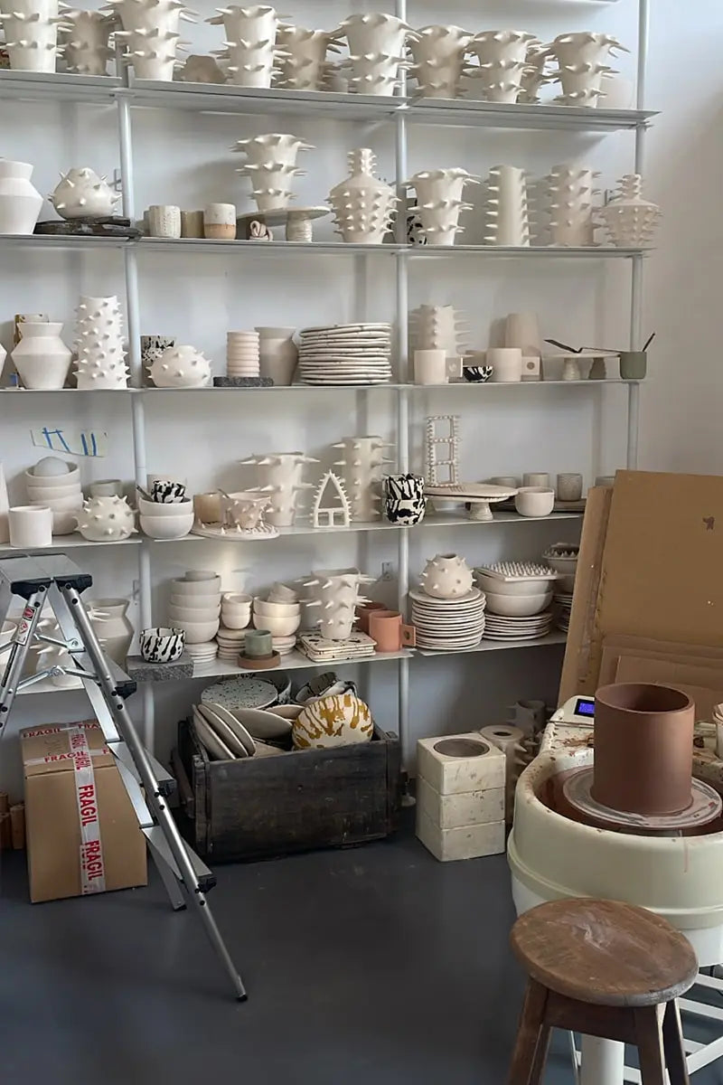 Wheel pottery class in Buenos Aires at OWO ceramic studio